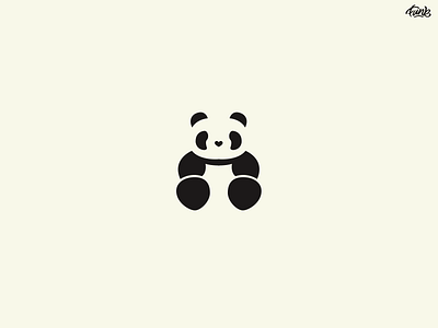 Panda Logo challenge clean cute logo negative space panda simple
