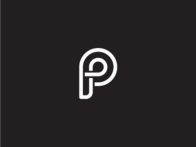 P Monochrome brand branding branding design icon logo monochrome symbol