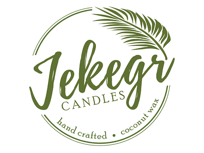 Palm Branch Sage Green candle logo