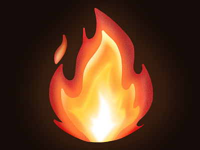 🔥Lit digital illustration emoji fire flame illustration lit procreate procreate art