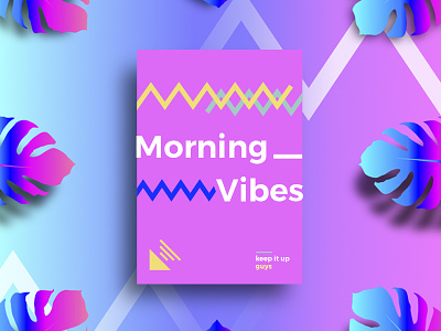 Morning vibes | Poster collection | app color design morning poster tropical ui ux vibes web
