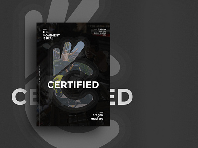 Certified 2d app behance black design flatdesign graphicdesign minimal poster typography ui ux