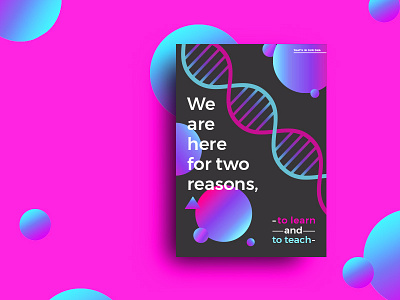 2 Reassons to live 2d blue color design gradient motivation pink poster shot ui ux web