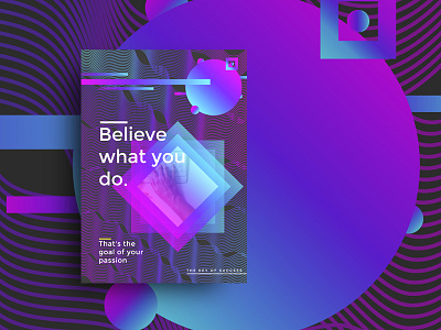 Believe What You Shot 2d behance blue color gradient poster posterdesign print tipography ui uiux ux