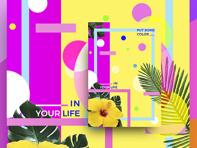 Some Colors In Your Life 2d behance colours gradient mobile pink poster print typography ui uiux ux