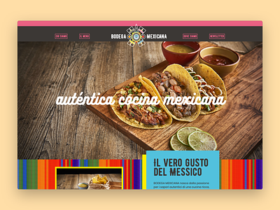 Bodega Mexicana \ Website burrito menu mexican mexico restaurant taco ui web web design website