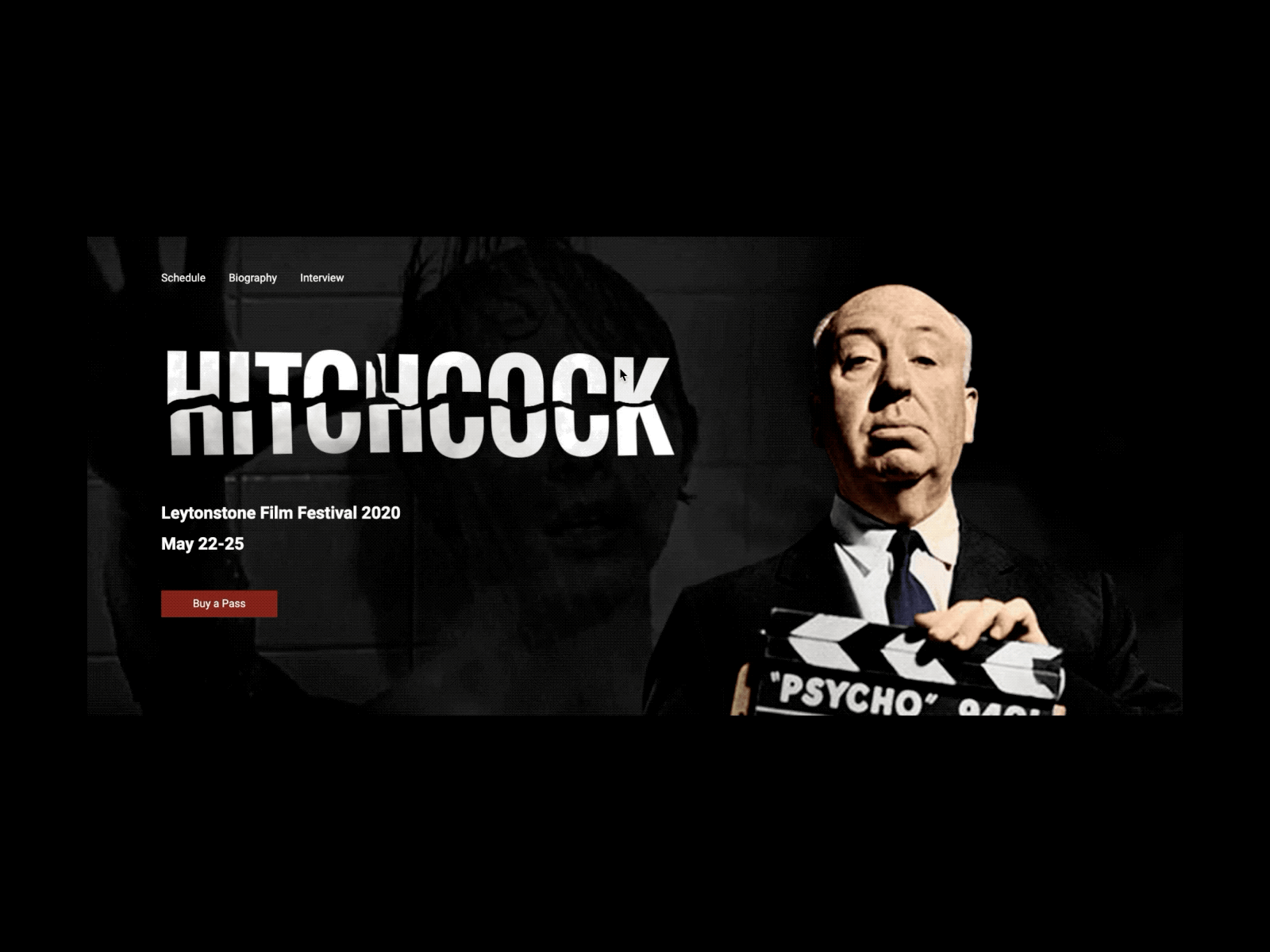 Hitchcock film webiste alfredhitchcock film ui film website hitchcock interaction design typography ui ui design uiux ux design web design web ui webiste website design