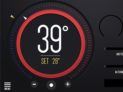 Temp Gauge curved bar engine gauge temp