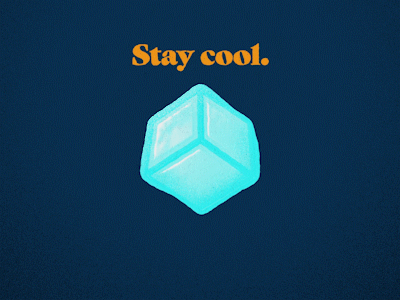 Stay cool, kids animation design dribbble fake 3d gradient ice illustration mograph shot