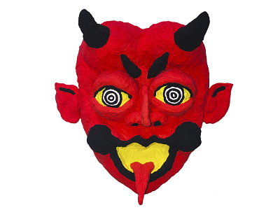 Paper Mache Devil Face