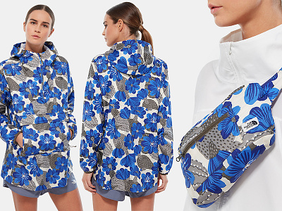 The North Face Desert Floral Fanorak apparel design graphic illustration print surface textile