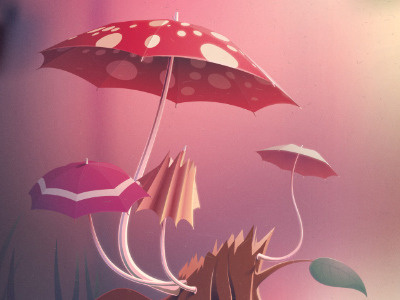 umbrellas mushrooms print umbrellas