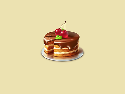 Cake cake candy cherry chocolate donuts glaass icon illustration lemon sugar team