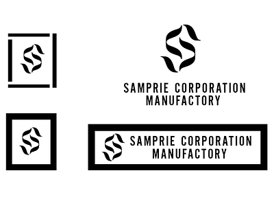 Samprie Corporation and black branding corporate design id identity logo logo presentation logoconcept logodesign white