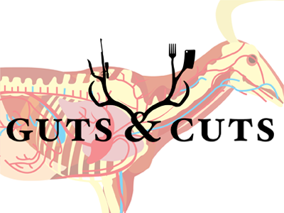 Guts & Cuts antlers deer hunting logo meat taxidermy