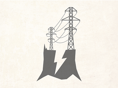 Live Free or Fry #2 electricity logo power lines