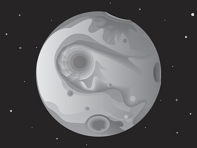 Moon (wip) illustrator moon space stars wip