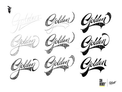 Golden Logo lettering logo script