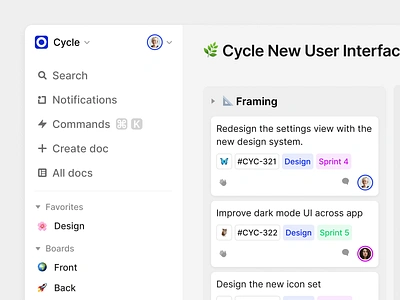 Kanban app cycle design kanban light product ui ux web