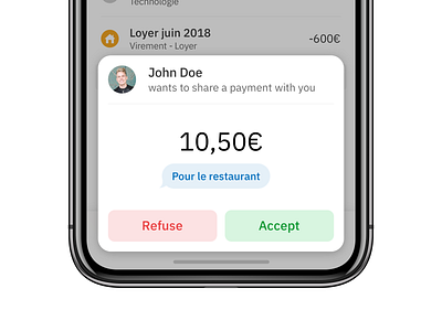 Share Payment Modal app clean design ios iphone minimalist ui ux