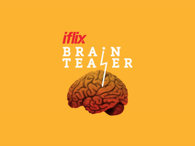 iflix Brain Teaser bumper bumper fun logo ident mograph