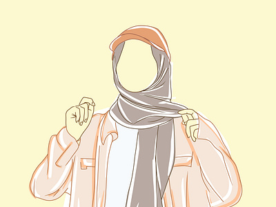 A Girl with HIjab by ilsya for Visual Kreasi on Dribbble