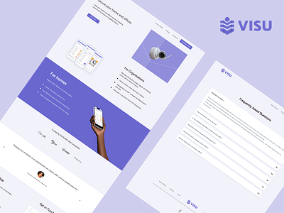 Visu Landing Page app landing page platform security website