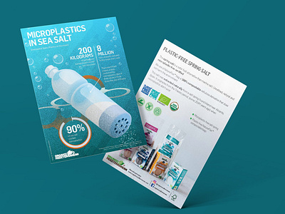 Microplastics in sea salt infographic flyer