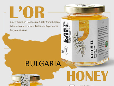 L'OR Honey and Jam bulgaria honey jar packaging packaging design premium