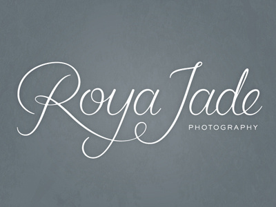 Roya Jade Photography, Final. brush calligraphy lettering ligature photography script