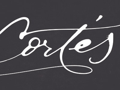 Cortés, WIP. brush calligraphy lettering ligature logotype script