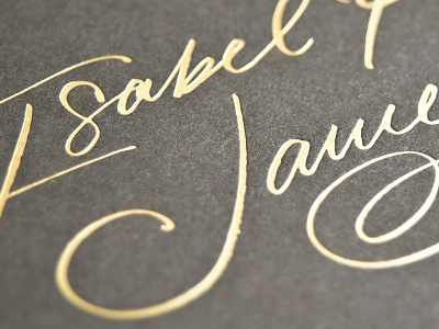 Eckrosh Wedding Invitation Suite. business card calligraphy foil stamp goil foil lettering