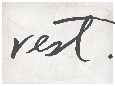 Rest. lettering. script