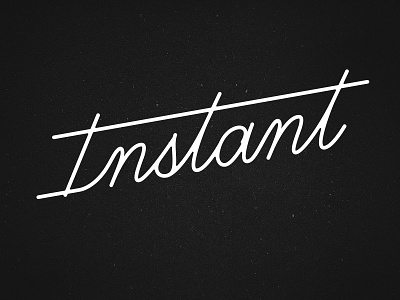 Instant! lettering monoline single stroke typography