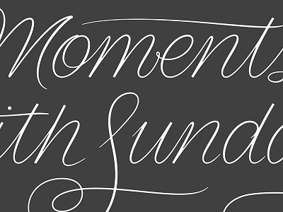 Need Supply Co., Moments With Sunday calligraphy gesture lettering sketches typography