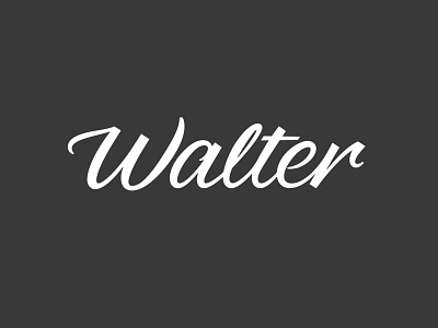 Walter Magazine, Logotype brush calligraphy lettering logotype