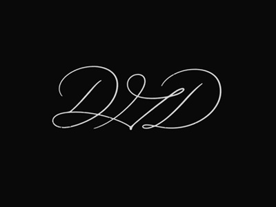 DGD, Monogram. brush calligraphy lettering logotype monogram