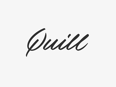 Quill, Wordmark. brush calligraphy lettering logotype
