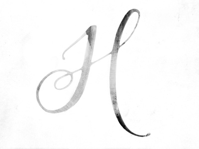 Capital H letter study lettering texture