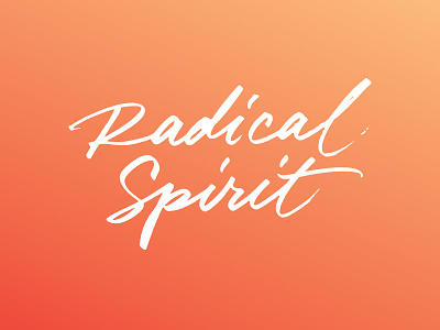 Radical Spirit book cover brush calligraphy lettering typography