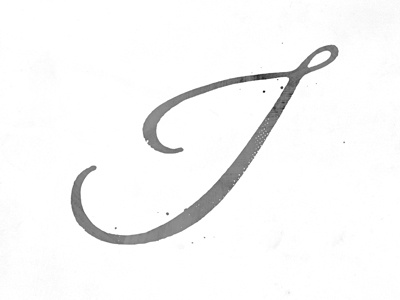 Capital J. letter study lettering texture