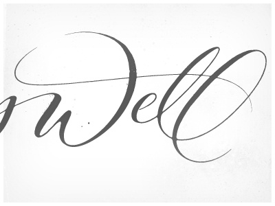 It Is Well. calligraphy flow lettering swashes texture