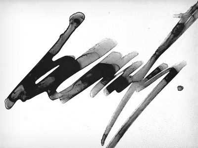 Beauty, experiment. brush calligraphy experiment expressive lettering method