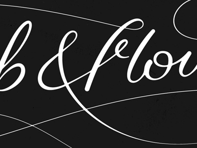 Ebb & Flow. calligraphy commission lettering ligatures typography