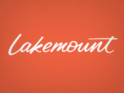 Lakemount, Wordmark. calligraphy church lettering ligature