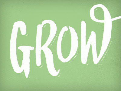 Grow. brush calligraphy lettering ligature script