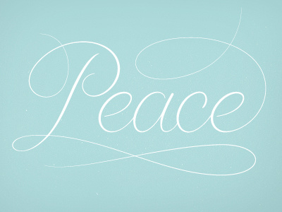 Peace, Final. calligraphy holiday lettering ligature