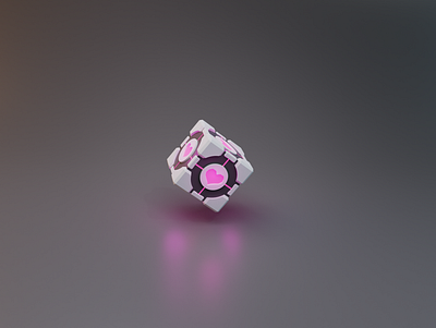 Portal - Companion cube 3d blender companion cube portal