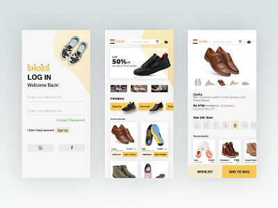 Shoes E-Commerce App app design ecommence ecommerce app shoes app shopping app ui ux