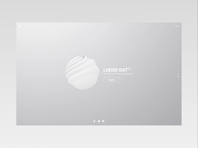 LIQUID DAT.AI 3d animation dailyui dailyui003 landing minimalist motion graphics tech technology ui